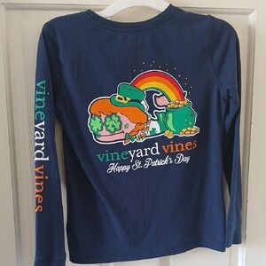 Vineyard Vines Kids Navy St. Patrick's Day Shirt
